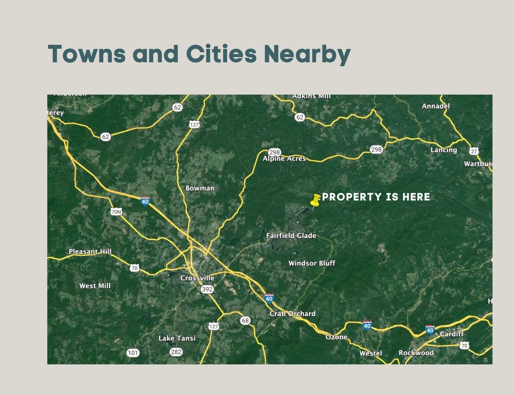 Towns and Cities Nearby